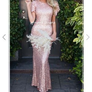 Rose gold sequin mermaid dress